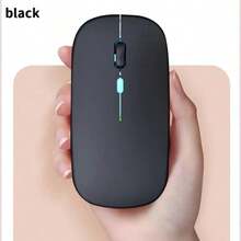 Teckwe Ratón inalámbrico recargable, compatible con modo inalámbrico y 2.4GHz de doble modo, receptor nano para PC, portátil. Ratón de juego ergonómico con retroiluminación LED, batería de 300mAh 3.7V, con opción de 3 colores - Multicolor - Ver 11