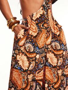 Radiana Bộ jumpsuit hai dây kiểu bohemian gợi cảm dành cho nữ, in họa tiết hoa điều, thích hợp cho kỳ nghỉ, du lịch biển, dạo chơi, nghỉ mát, đi biển. - Nhiều màu - Xem 7