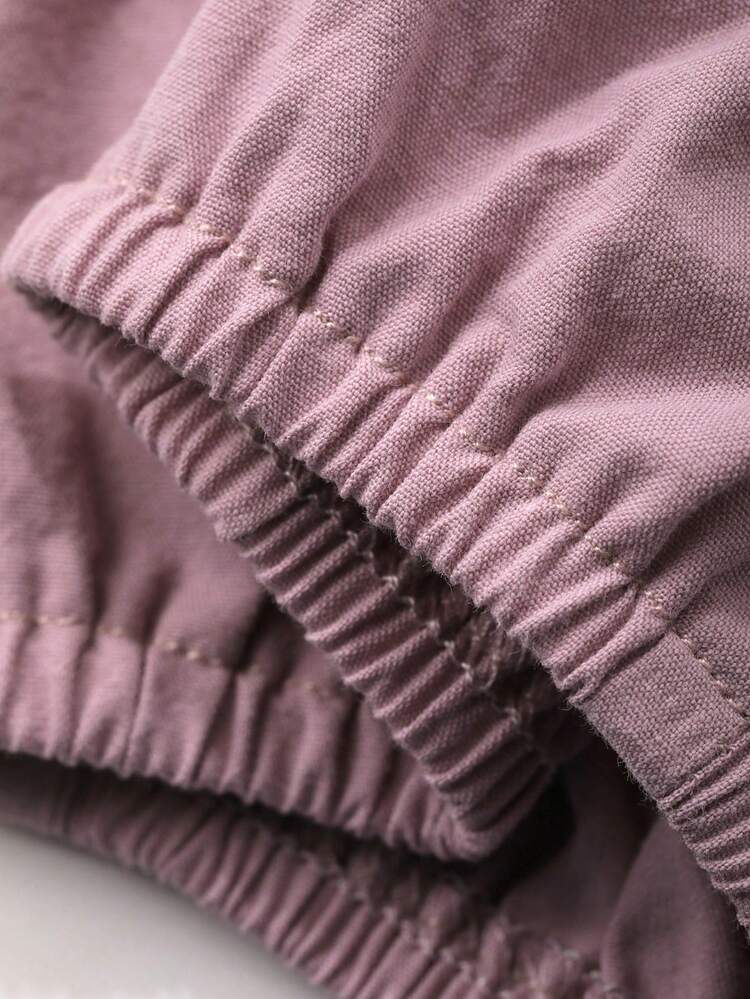 2pcs Baby Girls' Floral Print Camisole Shirt And Solid Color Loose Casual Pants Set, Korean Style Summer