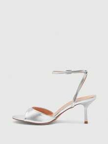 CUCCOO BIZCHIC Women Shoes New Simple Fashion Medium And High Heel Sandals - Silver - View 4