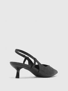 CUCCOO BIZCHIC New Autumn Pointed Toe High Heel Textured Decor Versatile Women Pumps Spring Shoes - Black - View 7