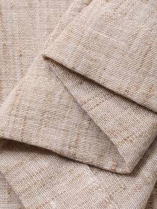 DAZY Women's Casual Pocket Belt Shirt And Wide Leg Pants 2 Pieces Set, Spring/Summer - Apricot - View 9