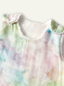 Cozy Pixies 1pc Colorful Tie-Dye Baby Sleeping Bag, Reversible, Soft Plush Lining, Suitable For Infant Autumn/Winter Daily Use - Multicolor - View 7