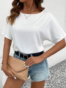 SHEIN LUNE Casual Minimalist Cotton Romper, Suitable For Spring & Summer - Multicolor - View 4