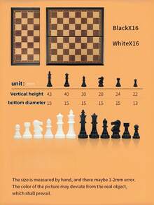 专业折叠式国际象棋棋盘套装，精美礼盒包装，便携式桌面游戏，适用于跳棋和国际象棋策略，可模拟33种不同场景。 - 彩色 - 查看 10