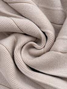 Easowa 女士V领纽扣无袖夹克背心+及膝百褶迷你裙套装 - 卡其色 - 查看 8