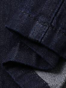 DAZY Quần yếm ống rộng kiểu cao bồi miền Tây, áo liền quần thường ngày cho nữ, mùa xuân/thu. - Màu xanh lam - Xem 7