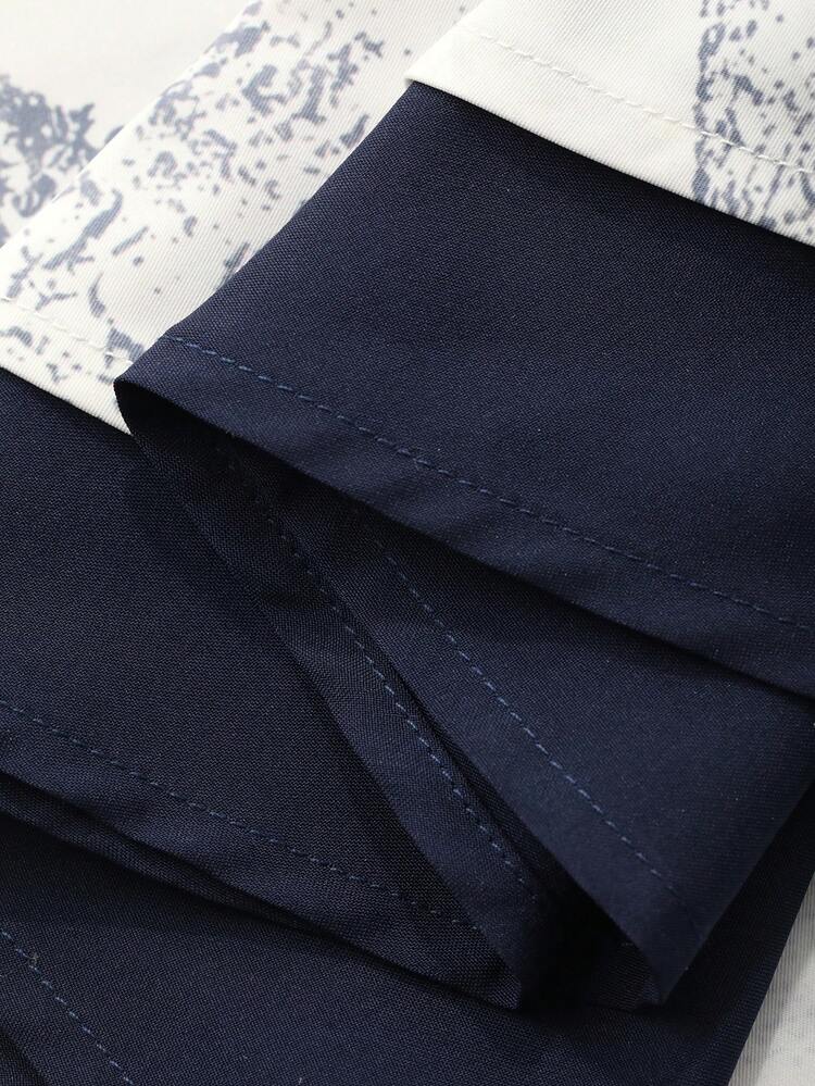 Women's Solid Stand Collar Ribbed Cap Sleeve Knit Top And Botanical Print A-Line Skirt Elegant 2-Piece Set