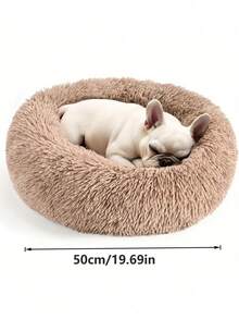1 chiếc ổ nằm tròn ấm áp, mềm mại và sang trọng cho thú cưng, đệm tròn lông dài mềm mại cho mùa đông, giữ ấm cổ cho thú cưng, phù hợp cho mèo và chó lớn, vừa và nhỏ. - Cà phê nâu - Xem 8
