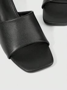 Sleekvia Women's Versatile Commuting Minimalist High Heel Sandals - Black - View 8