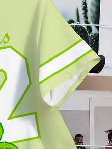 SHEIN X Care Bears Women's Casual Bear & Number Print T-Shirt, Summer - White - View 5