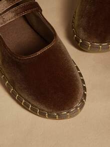 Rosivie Damskor med spänne och mångsidiga platta skor - Kaffebrun - Visa 5