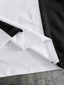 AXEPEAK 男士休闲撞色短袖T恤，夏季 - 彩色 - 查看 5