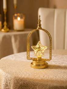 Cirelle 开斋节和斋月LED月亮星星灯 - 金属镂空挂饰，适用于家居、客厅和卧室派对装饰 - 彩色 - 查看 4