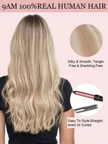 9AM Hair 20PCS Straight Tape In 100% Human Hair Extensions 14-24inches 50G/Pack For Salon Natural High Quality Real Remy Human Hair Silky Seamless Invisible PU Tape In Hair Extensions Winter Christmas Halloween Costumes Autumn Outfits Women Fall Outfits - S18A/613A - View 9