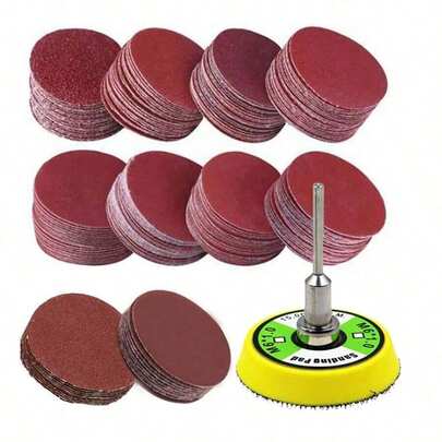 Bộ 50-100 đĩa mài 2 inch (50mm) độ nhám 60-2000, bộ phụ kiện giấy nhám cho máy mài xoay.