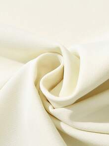 Franclia 女士夏季宽松舒适复古风围巾装饰无袖杏色衬衫搭配高腰褶裥卡其色直筒裤休闲时尚两件套优雅夏季女装套装 - 卡其色 - 查看 4