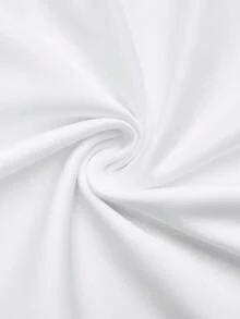 Sweetra 休闲简约白色 Polo 领长袖连体衣，百搭修身显瘦上衣 - 白色 - 查看 5