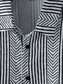 Manfinity Homme Men's Summer Holiday Printed Short-Sleeve Shirt - Black - View 3