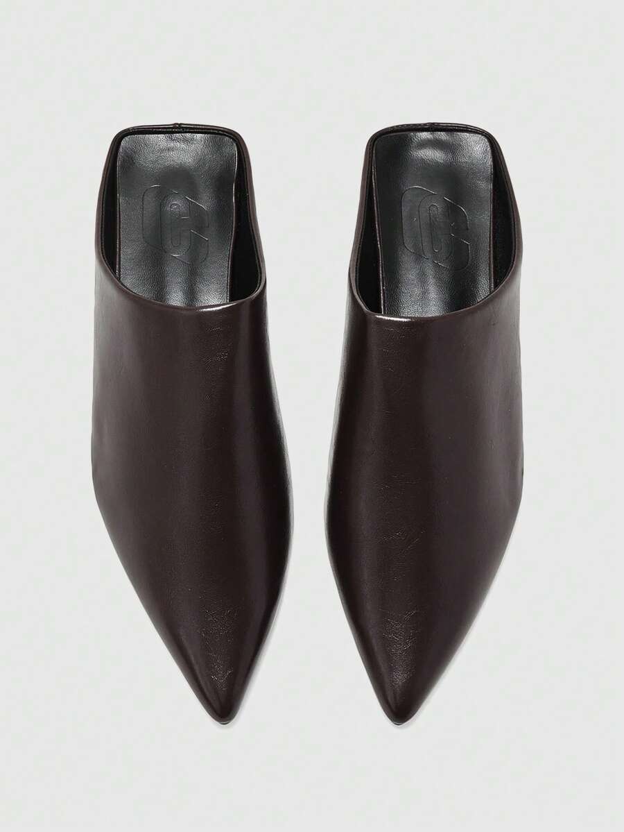 CUCCOO BIZCHIC Women Shoes Pointed Flat Shoes Classic Muller Shoes - Maroon - View 1