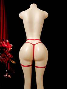 SHEIN Bộ 2 quần lót ren gợi cảm cho nữ khi đi chơi - Màu Đỏ Sâu - Xem 2