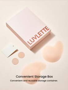 LUVLETTE Băng dán nâng ngực chống chảy xệ, vô hình, thân thiện với da, tự dính, thích hợp cho áo ngực cưới. - Vanilla - Xem 11