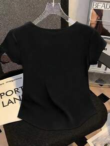 Resyla U-Neck Short Sleeve T-Shirt, New Spring/Summer 2 In 1 Design - Multicolor - View 2