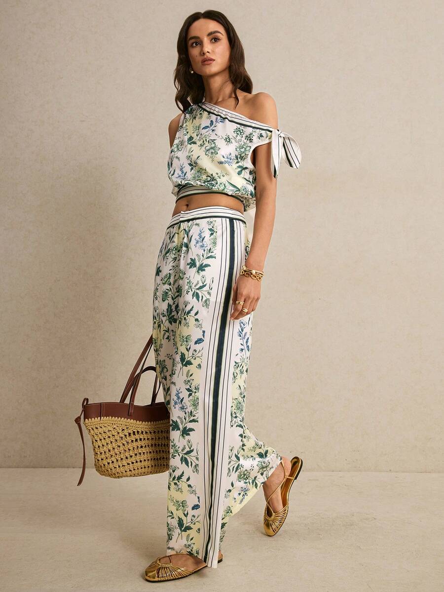 Poéselle 女士休闲印花度假裤 - 彩色 - 查看 1