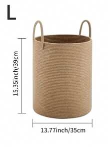 1pc Foldable Woven Laundry Basket With Handle, Multifunctional Large Capacity Storage Basket, Available In Yellow And White, Suitable For Storing Clothes, Blankets, Toys, Holiday Items, Home Decor, Applicable In Laundry Room, Bathroom, Bedroom, Living Room, Hallway, Etc. - Multicolor - View 14