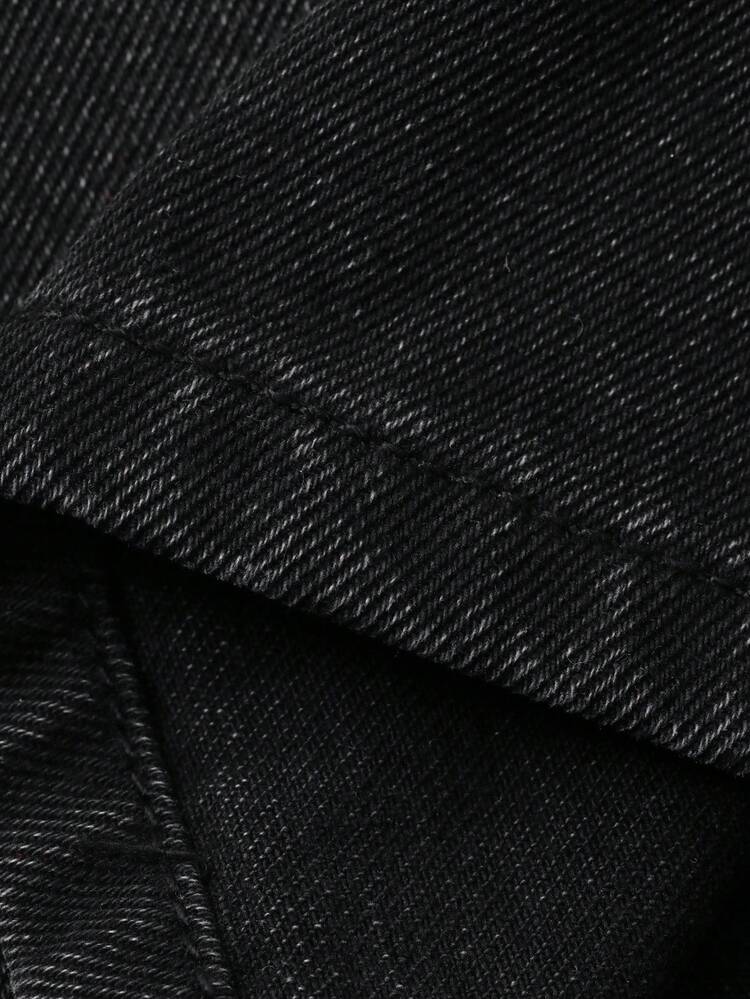 Teen Girls' Loose Fit Pocketed Wide Leg Cropped Denim Shorts