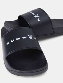 PLAYBOY X SUMWON Home Slippers - Black - View 3