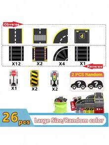 MINKOJA 磁力积木玩具，磁力板轨道，带小车，创意DIY轨道搭建组装玩具，适合儿童生日假期 - 彩色 - 查看 8