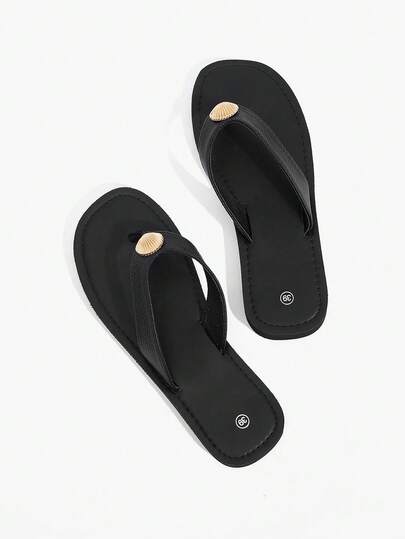 Grefit 2026 Sommar Nya Flip-Flops Platta Bottna Halkfria Mjuka Bottnade Strand Dammode Mångsidiga Coola Tofflor