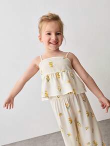 Maija Kids Bộ 2 món gồm áo hai dây kẻ sọc và quần cạp chun cho bé gái. - Nhiều màu - Xem 4
