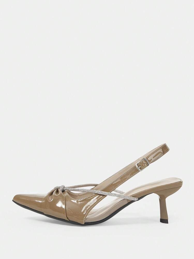 CUCCOO HITCHD Solid Color Pointed Toe Fashionable Elegant Commuting High Heels Wedding Shoes Summer Shoes Bride Shoes