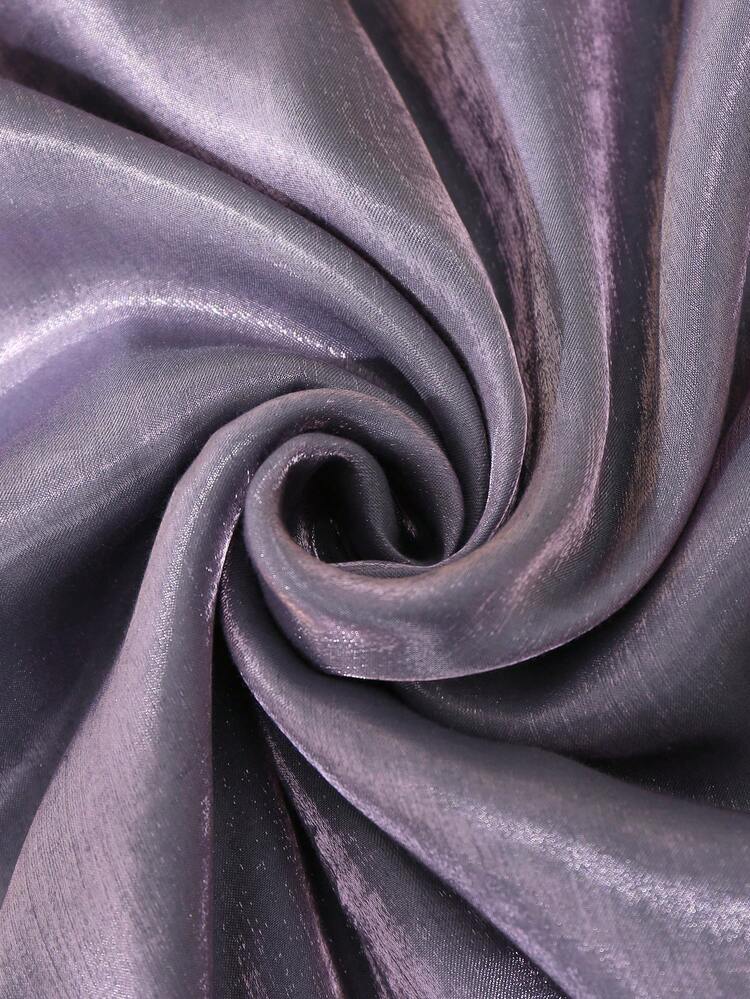 Women's Casual Elegant Satin Waist Shirt And Long Skirt 2 Pieces Set, Spring/Summer