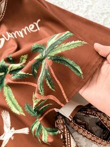 Soleia Ensemble 2 pièces chemise et short imprimé tropical grande taille - Multicolore - Voir 12