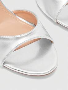 CUCCOO BIZCHIC Women Shoes New Simple Fashion Medium And High Heel Sandals - Silver - View 5