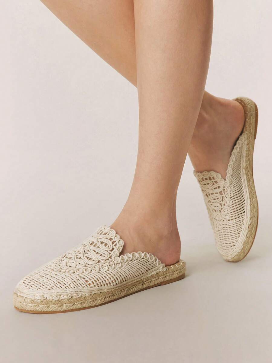 Styleloop Women's Casual Bohemian Style Flat Slip-On Sandals For Daily Wear & Vacation - Apricot - View 1