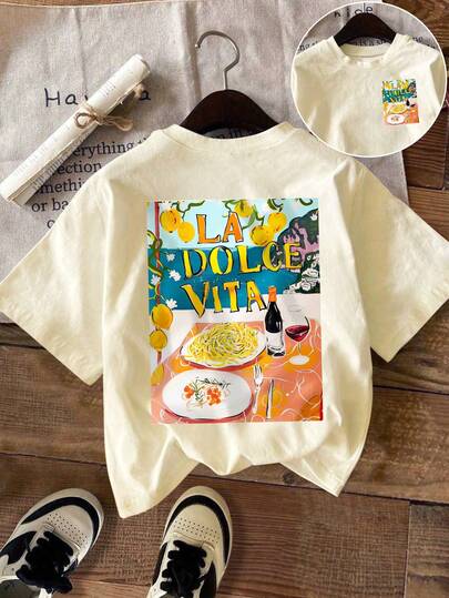 DrmWander Camiseta casual de talla grande con estampado tropical