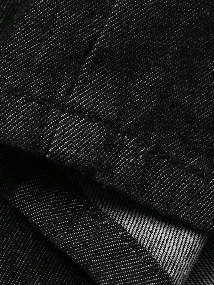 2pcs/Set Tween Girls Crew Neck Sleeveless Denim Top And Denim Pants Outfit, Fall Summer