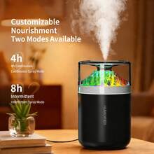 Crystal Mountain Mini Humidifier | 2-Speed Mist USB Humidifier | RGB Color Changing Night Light | Quiet 32dB Desktop Humidifier | Car & Home Dual-Use Air Diffuser - Multicolor - View 4
