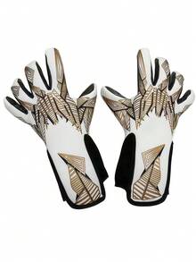 1 Pair Latex Football Goalkeeper Gloves Adults Youth Thickened Football Comfortable Breathable Anti-Slip Professional Protection Match Training Goalkeeper Soccer Outdoor Sports Men Women Goalkeeper Goalie Gloves White - White - View 5
