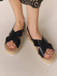 Styleloop Sandales à talons pour femmes - Noir - Voir 6
