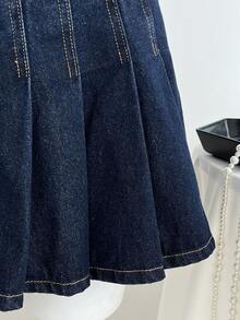 Elamini Bộ trang phục hẹn hò thời trang dành cho nữ, gồm áo vest một hàng cúc và chân váy ngắn thắt nút. - Rửa tối - Xem 5