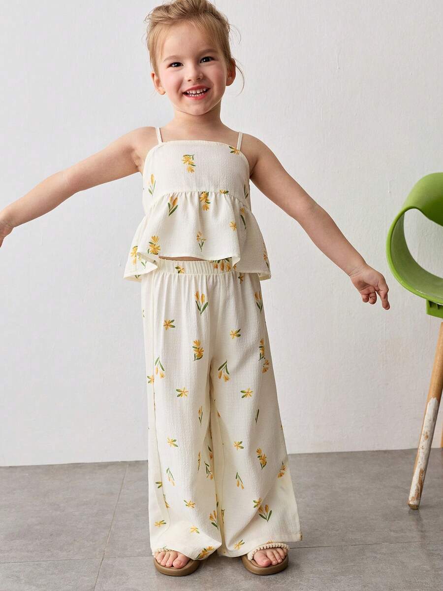 Maija Kids Bộ 2 món gồm áo hai dây kẻ sọc và quần cạp chun cho bé gái. - Nhiều màu - Xem 1