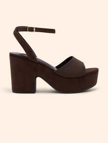 CUCCOO BASICS Women's Fashion Wedge Heel Platform Sandals - Coffee Brown - View 6