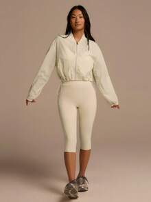 Fluxe Women's Casual Versatile Drawstring Hem Jacket - Yellow - View 5