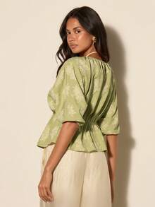 COSMINA Women's Vacation Casual Floral Embroidered Shirt - Multicolor - View 5