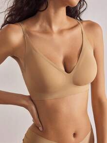 Ocili 素色無鋼圈文胸 - 駝色 - 查看 4